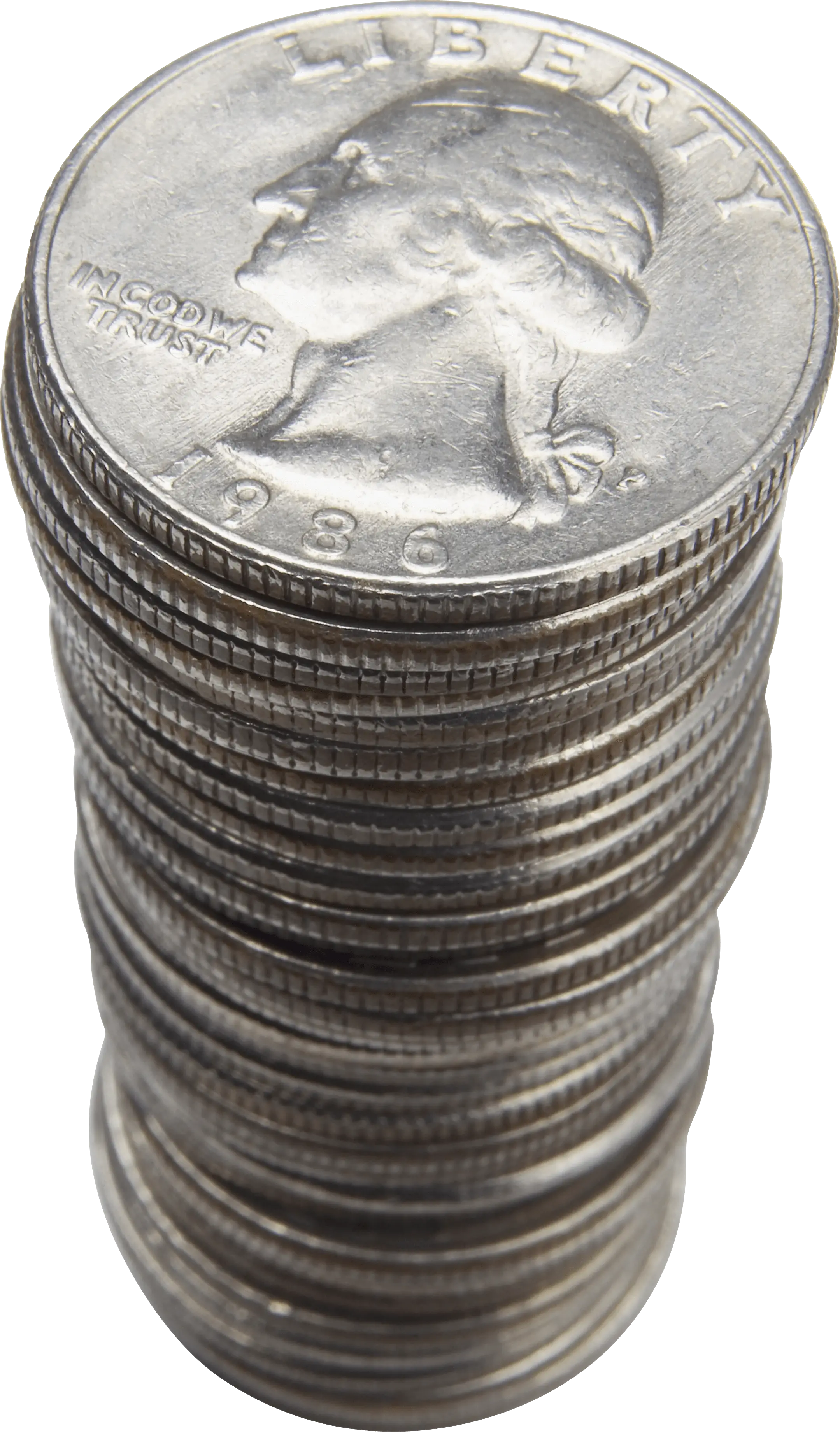 Stack of Silver Coins Illustration