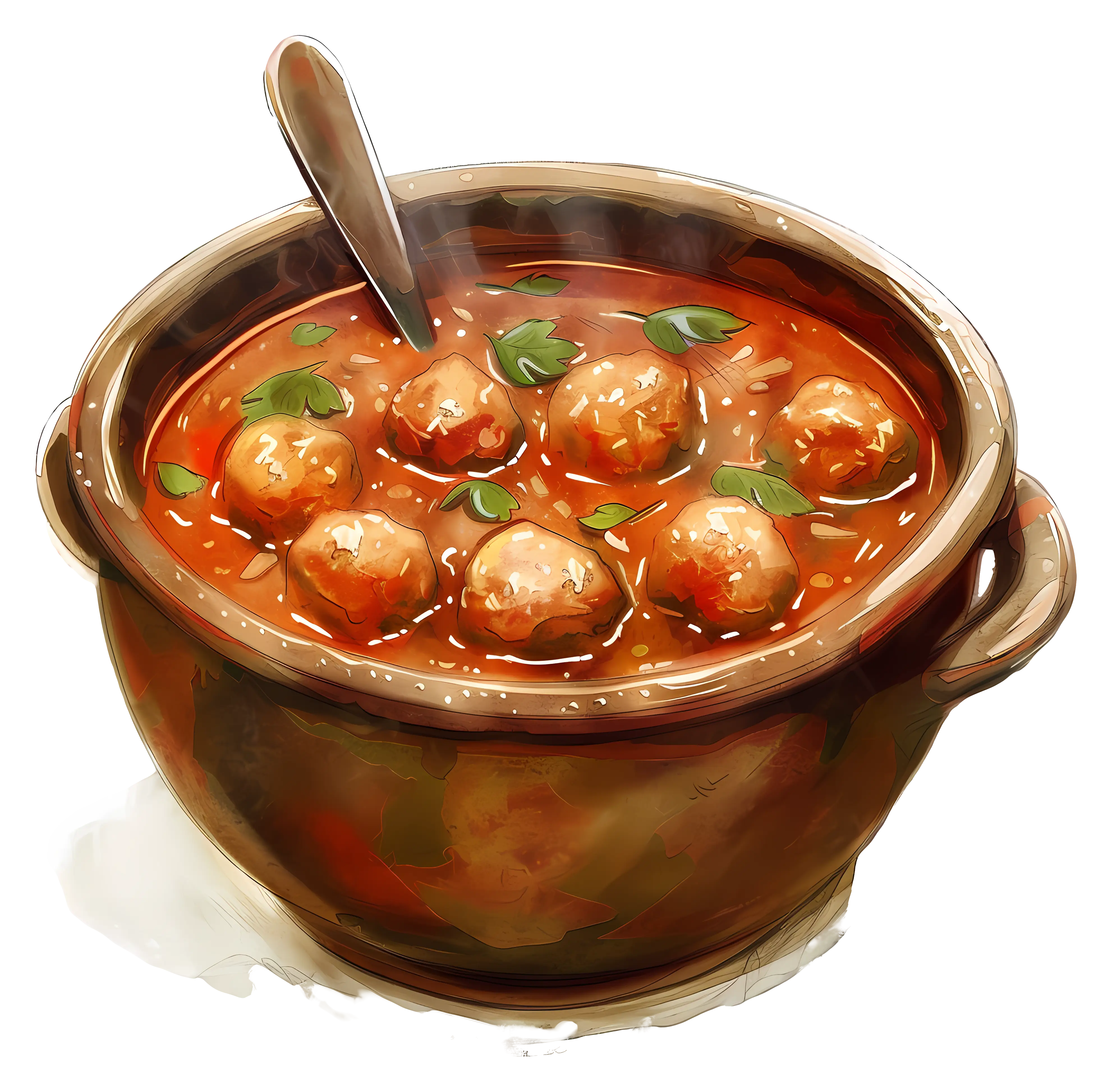Delicious Meatball Soup in a Bowl