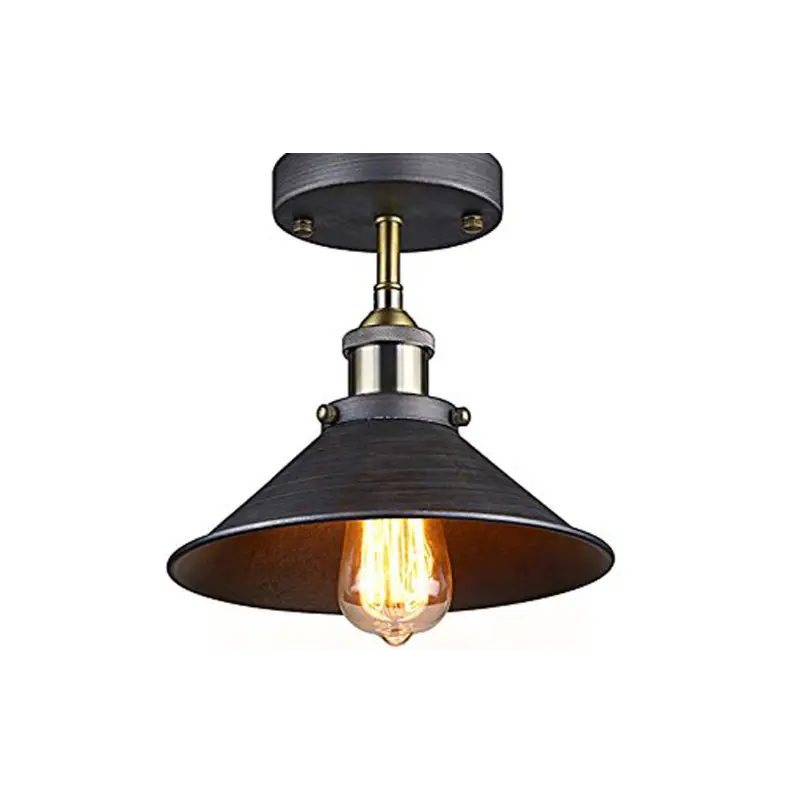 Vintage Industrial Ceiling Light with Edison Bulb