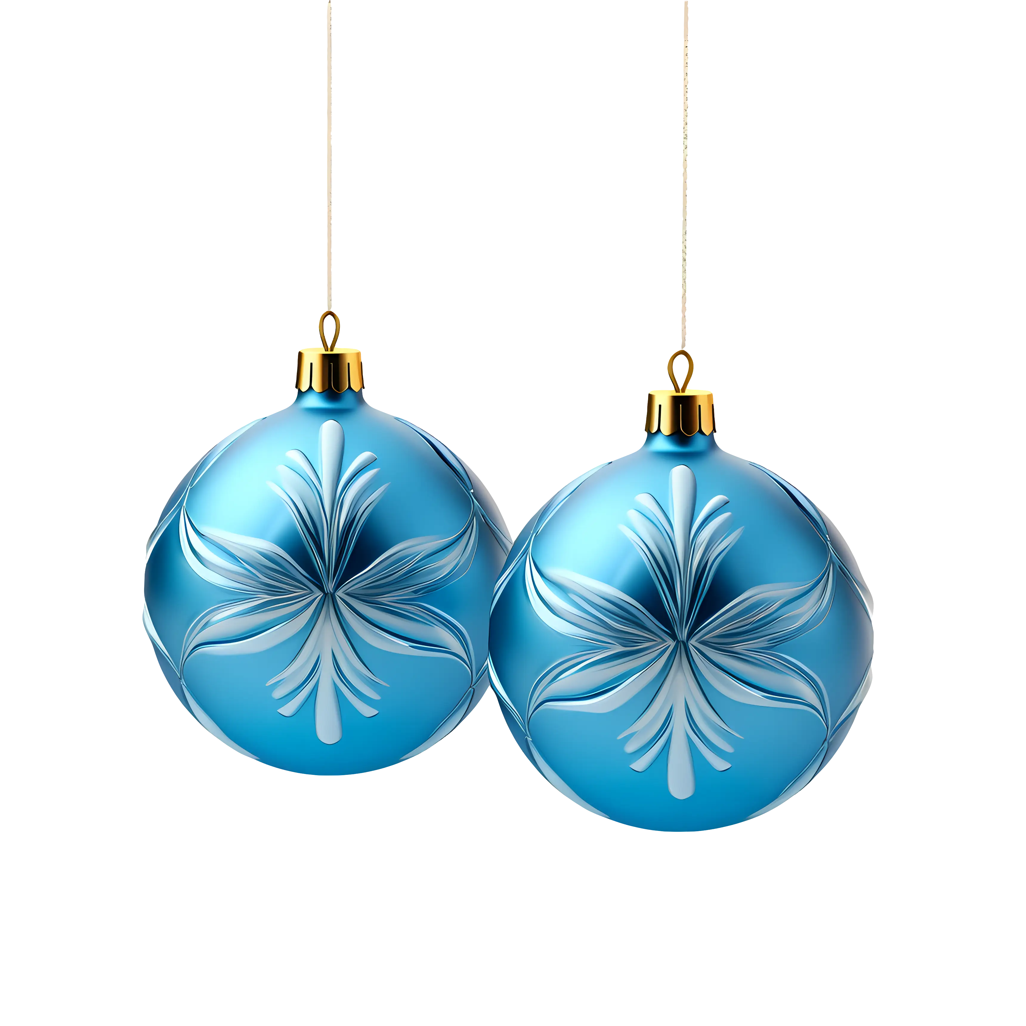 Blue Christmas Ornaments with Elegant Design
