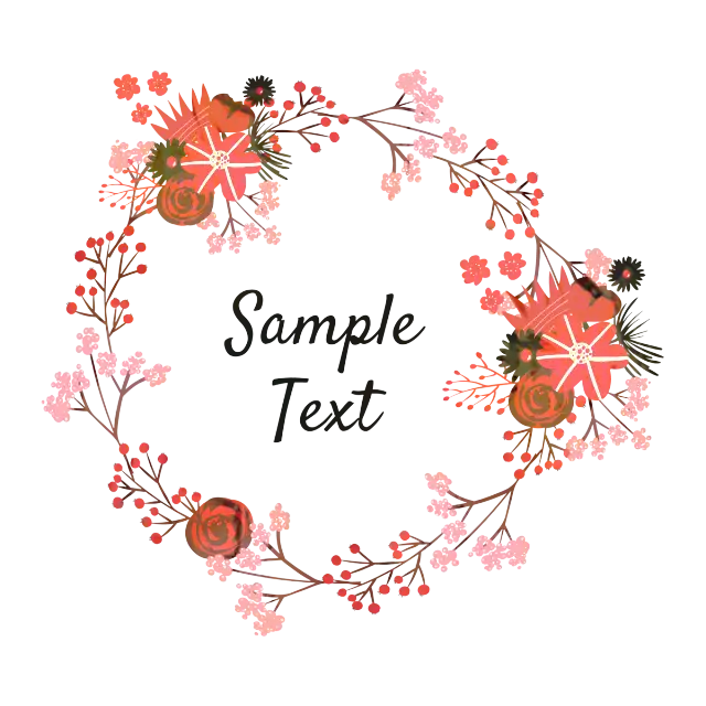Floral Wreath with Custom Text