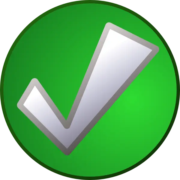 Green Checkmark for Verification