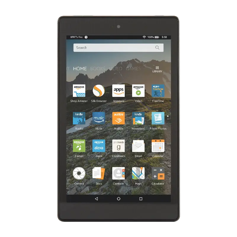Tablet with Apps on Screen