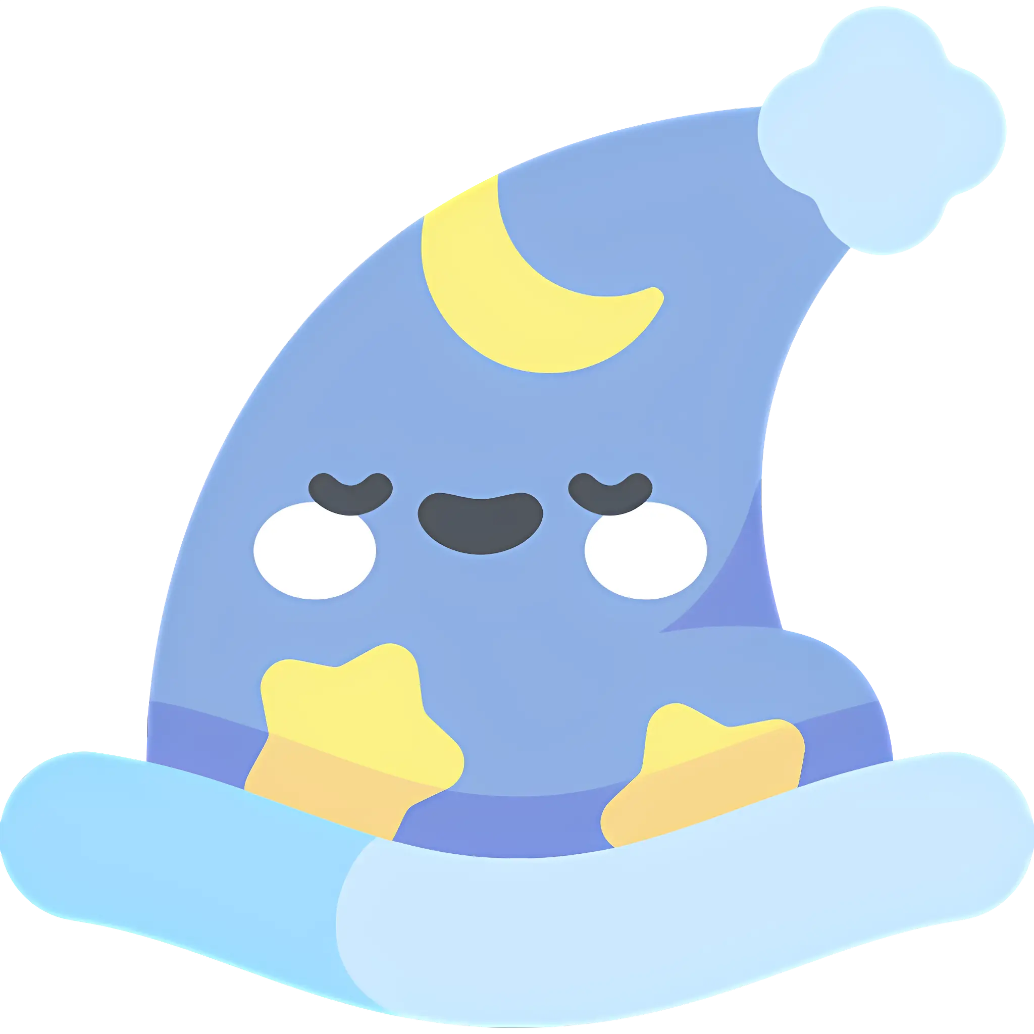 Blue Sleeping Hat with Moon and Stars