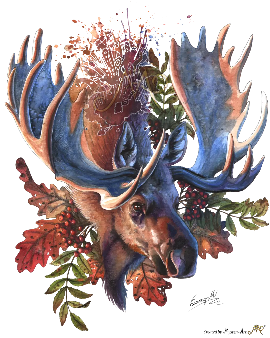 Artistic Moose Illustration