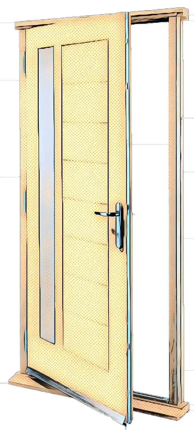 Illustrated Wooden Door Design