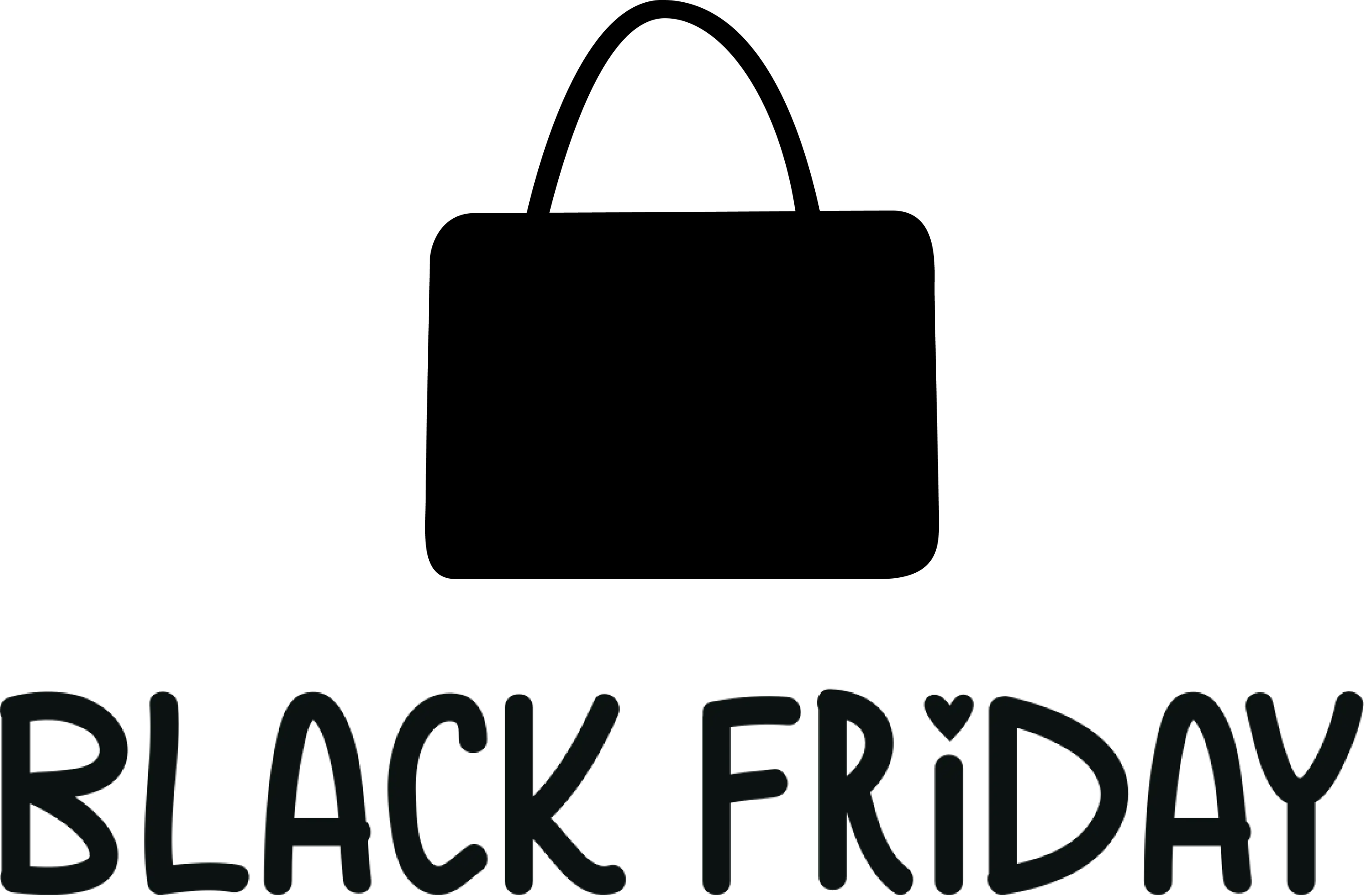 Black Shopping Bag Icon for Black Friday Sale