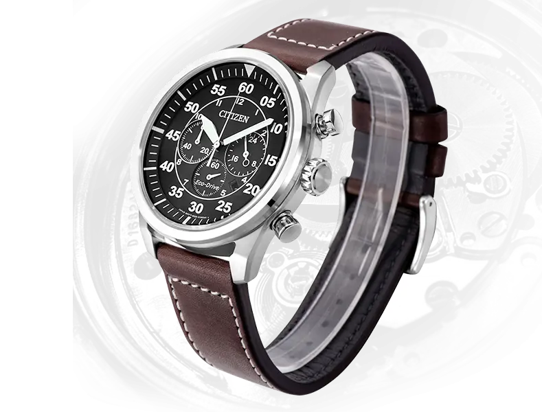 Classic Leather Strap Watch