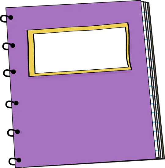 Purple Notebook with Blank Label