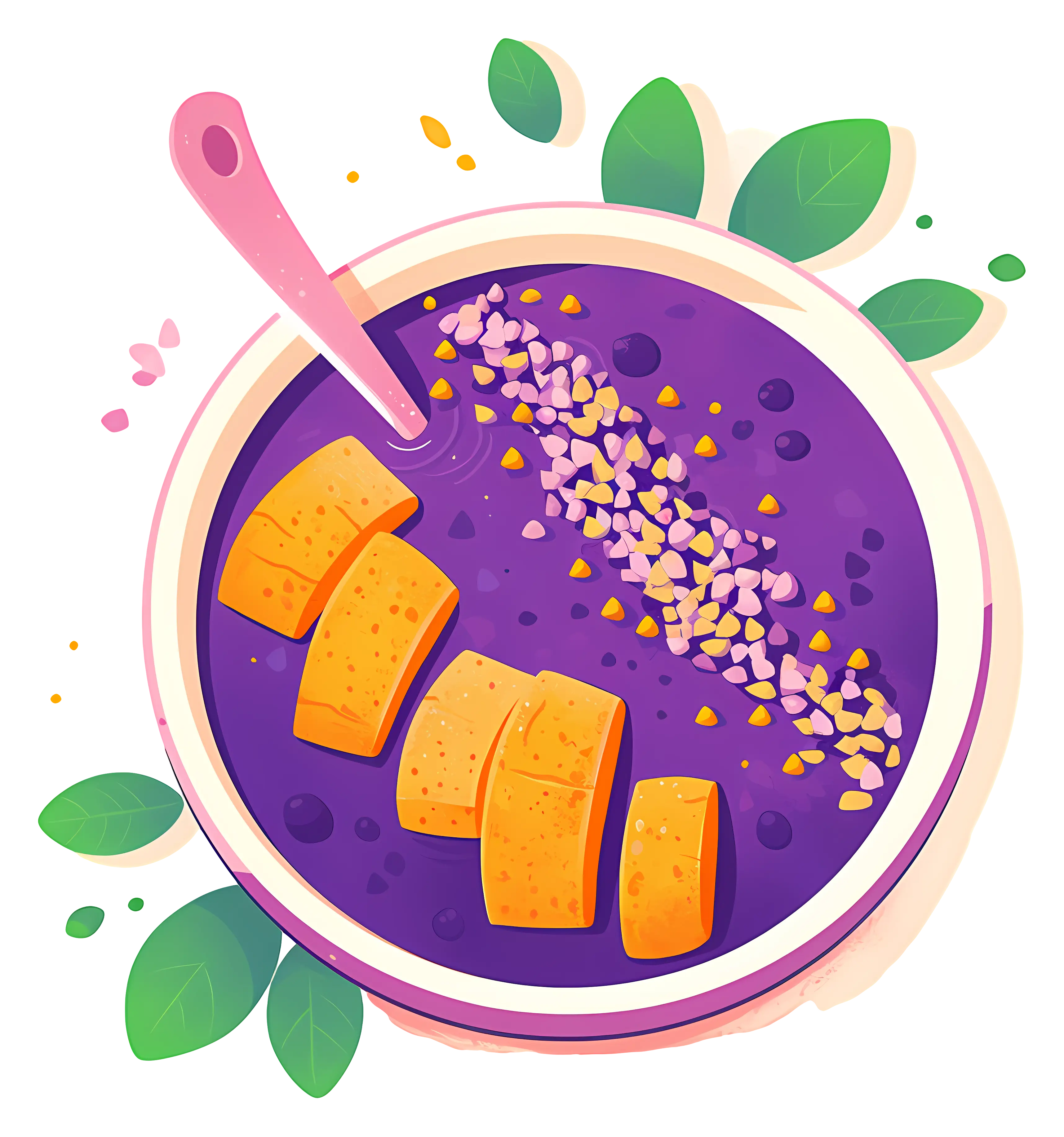 Delicious Purple Smoothie Bowl