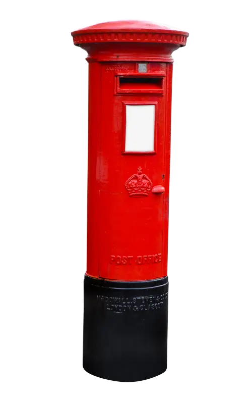 Red Postbox for Mail Delivery