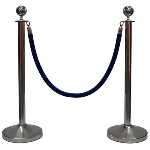 Crowd Control Stanchions with Rope Barrier