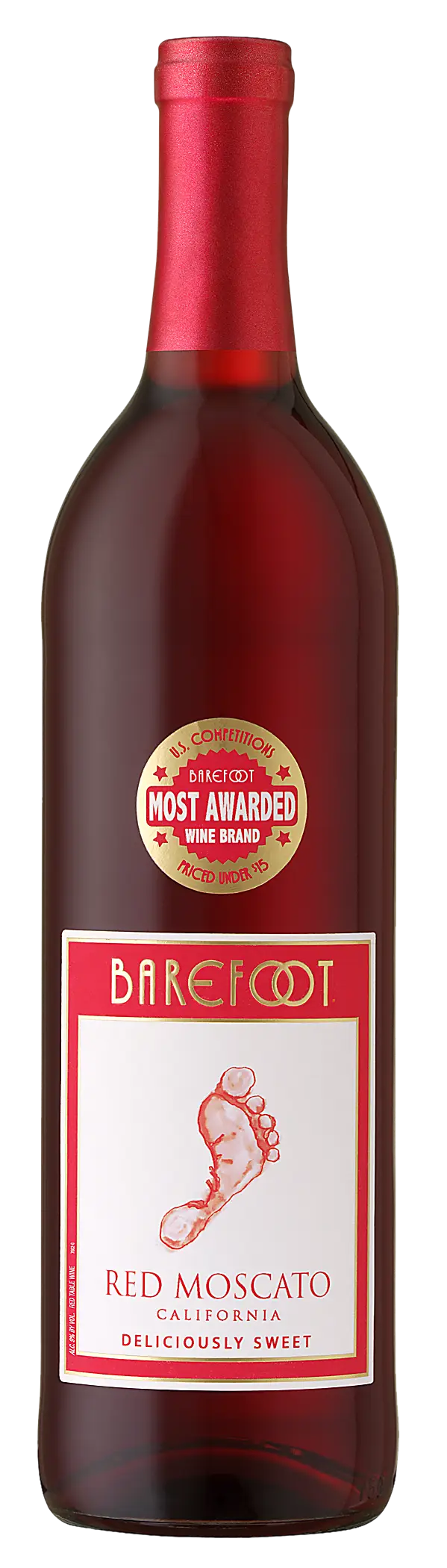 Red Moscato Wine Bottle