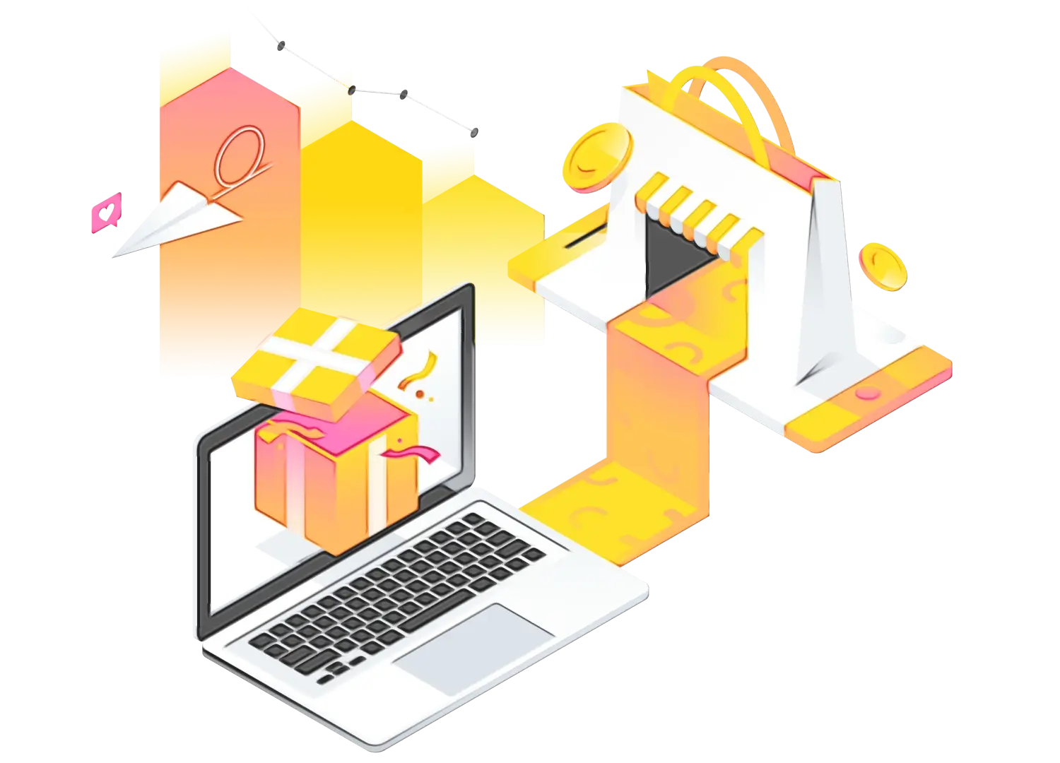 E-Commerce and Online Shopping Concept Illustration