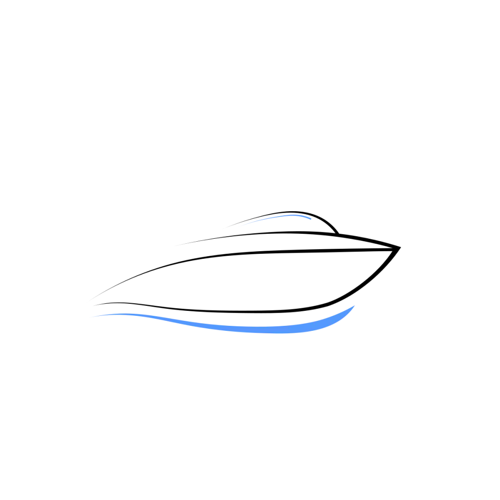 Minimalist Boat Drawing