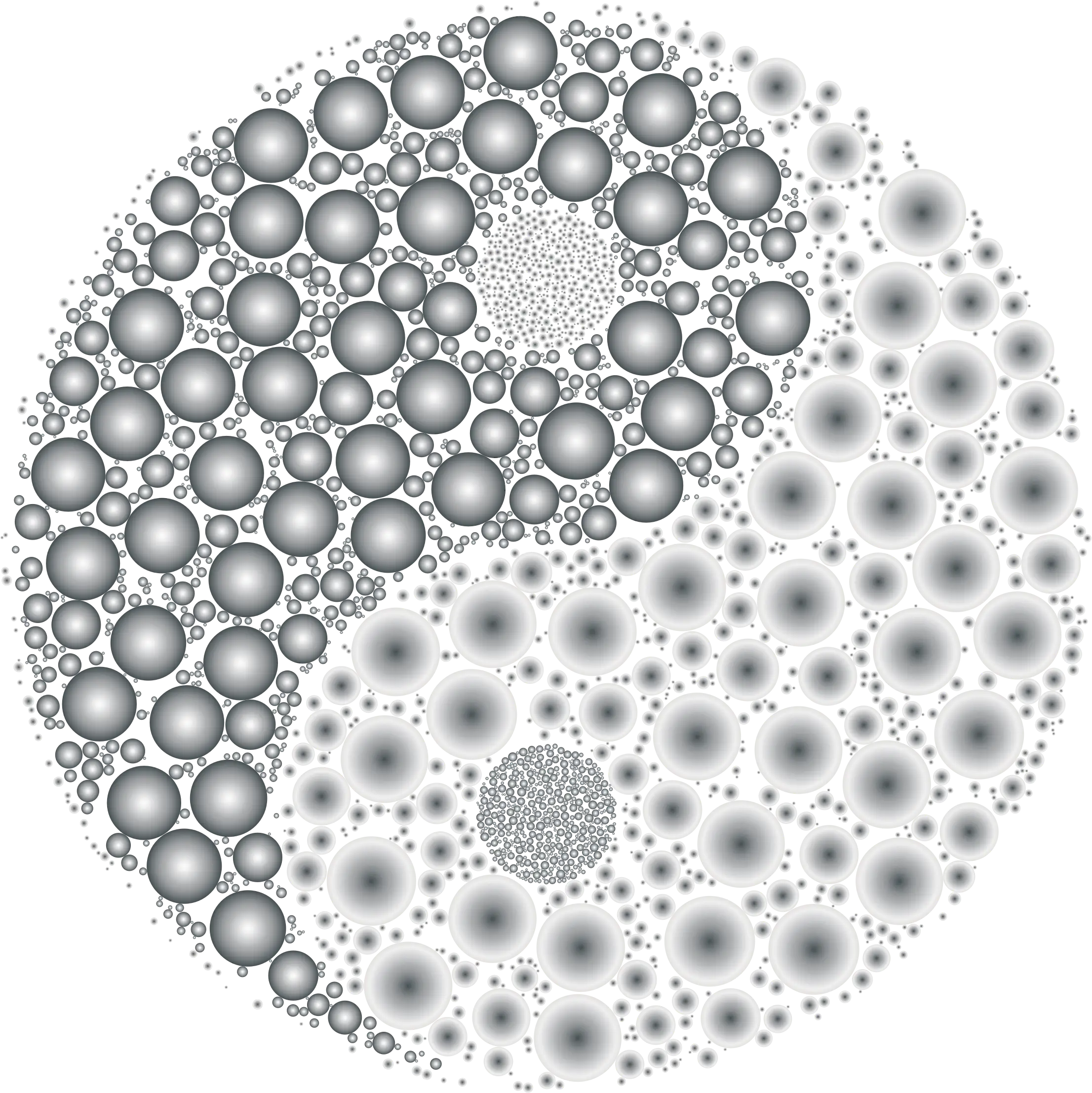 Yin Yang Symbol with Circles