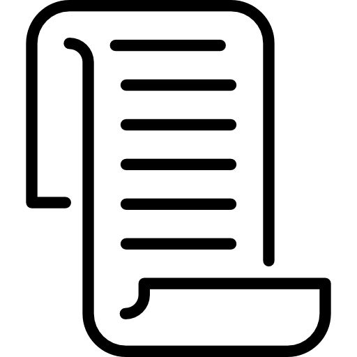 Document Scroll Icon for Text Representation