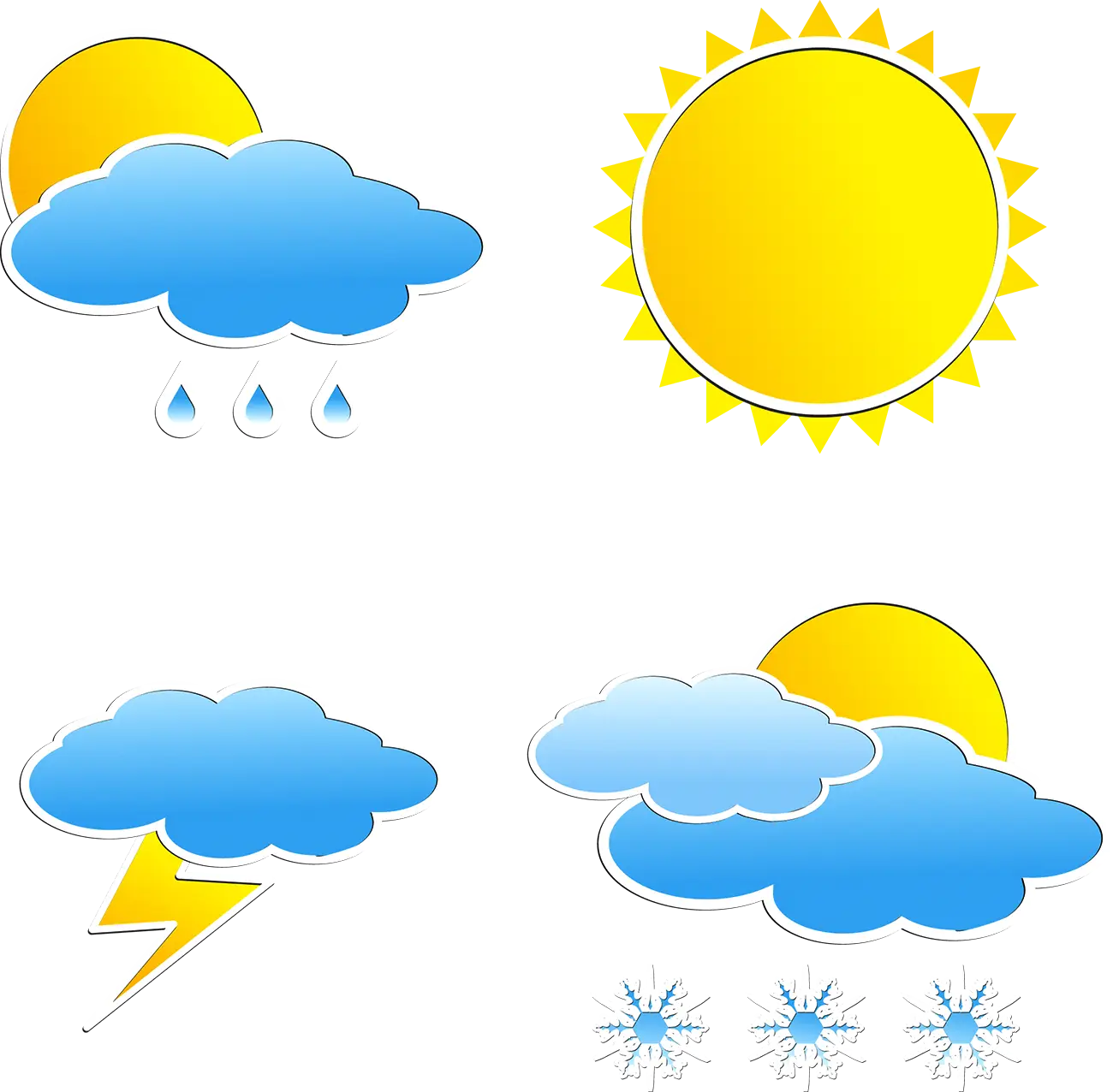Collection of Colorful Weather Icons