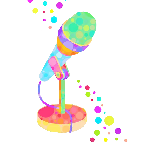 Colorful Microphone with Dots