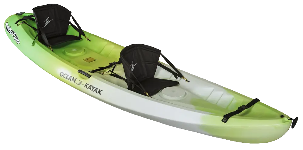 Dual-Seat Kayak in Green Gradient Design