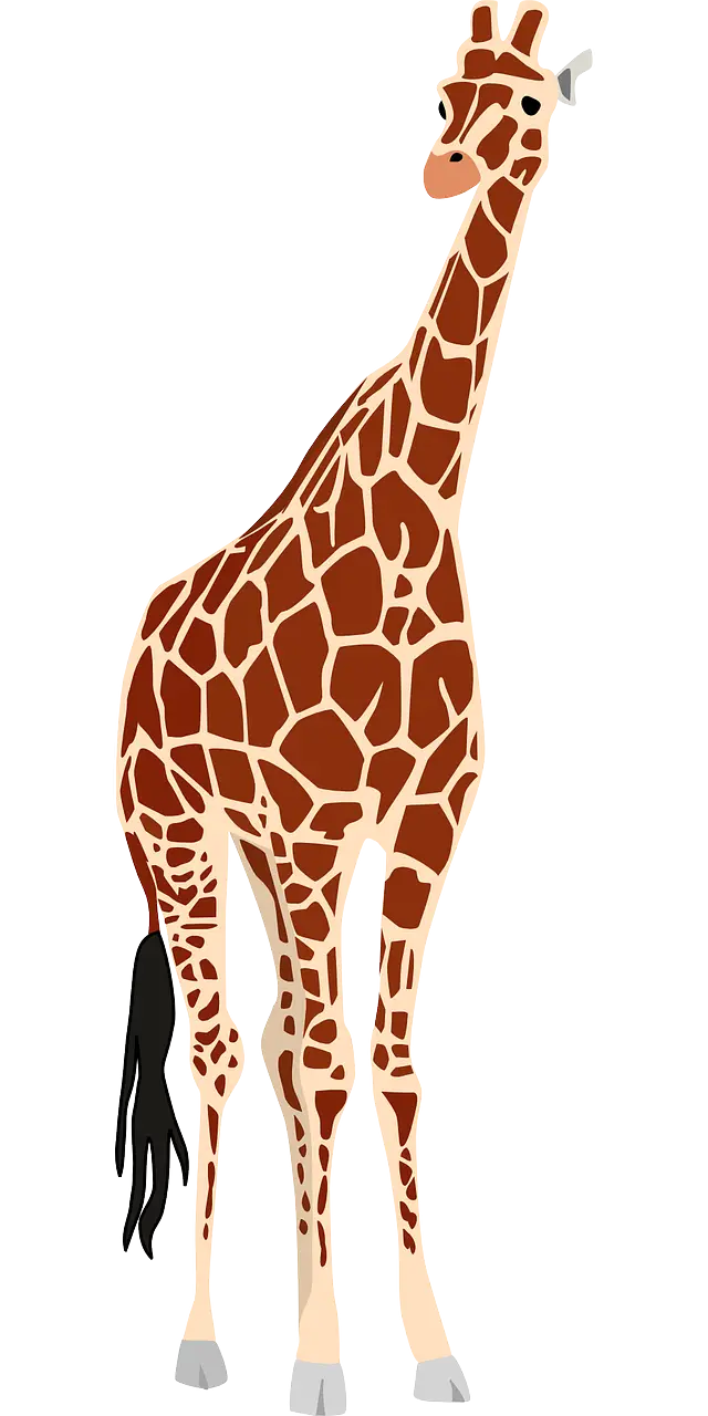 Illustration of a Giraffe in African Wildlife