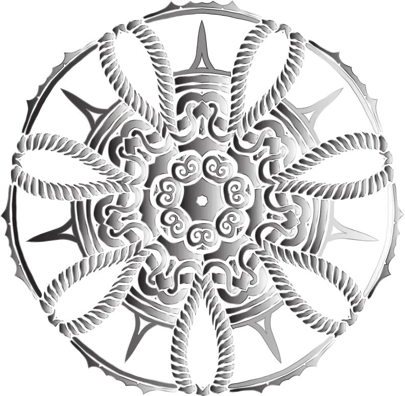 Silver Decorative Mandala Art