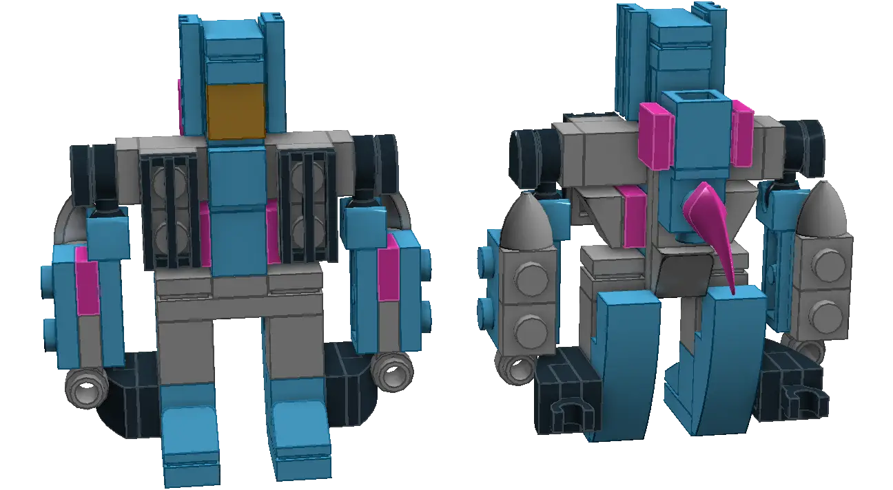 Robotic Action Figure with Block Design