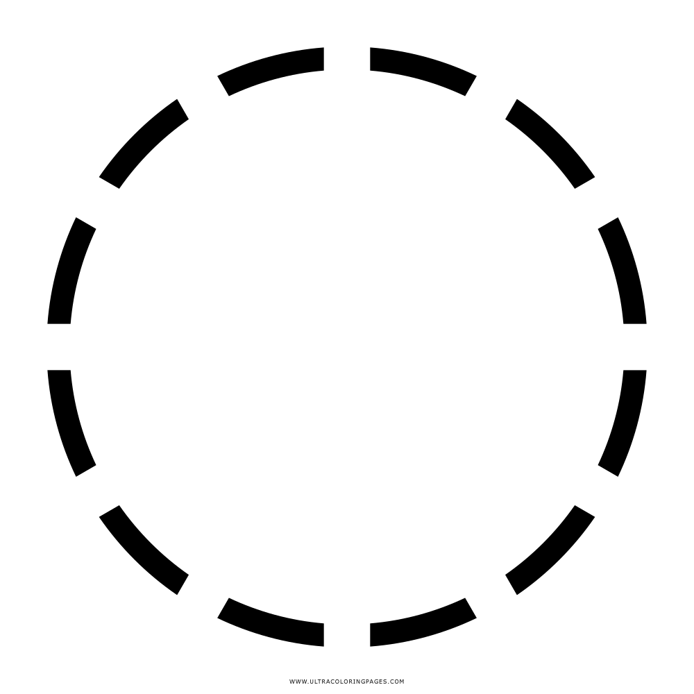 Dashed Circle Outline Illustration