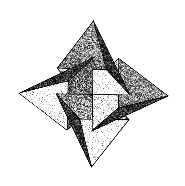 Abstract Geometric Shapes in Black and White