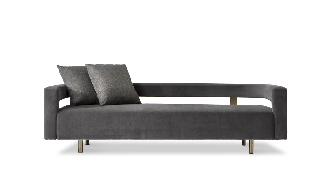 Modern Gray Sofa with Cushions
