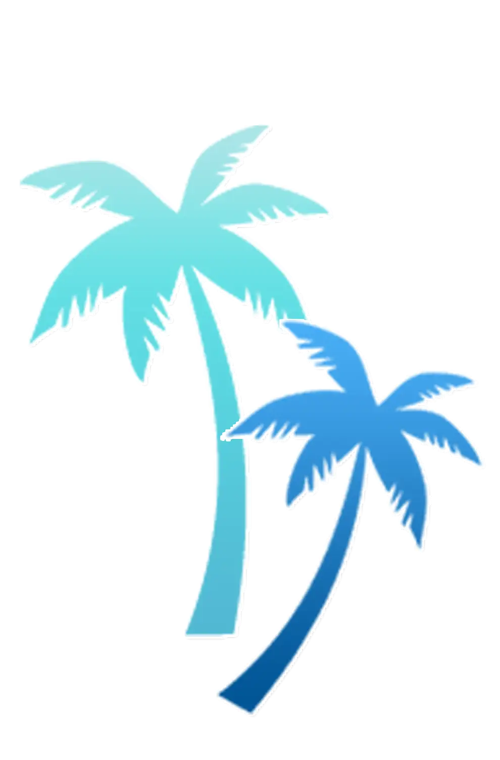 Blue Palm Trees