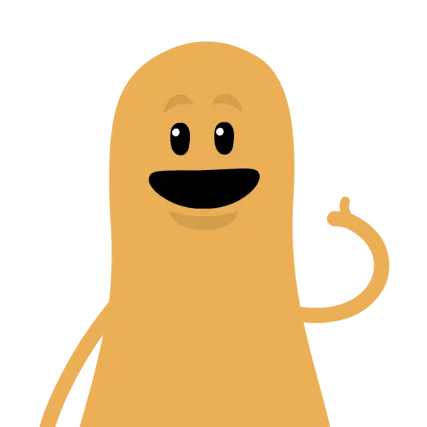 Orange Cartoon Character Waving