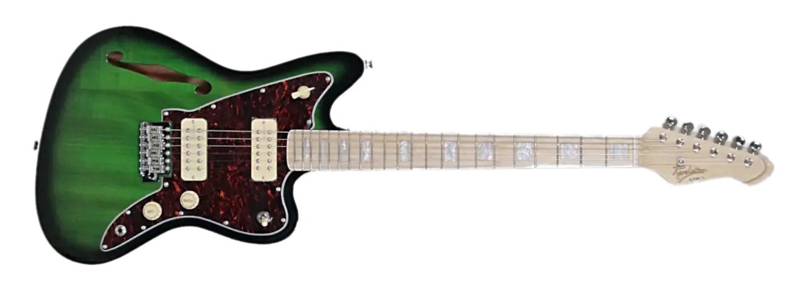 Green Electric Guitar Illustration