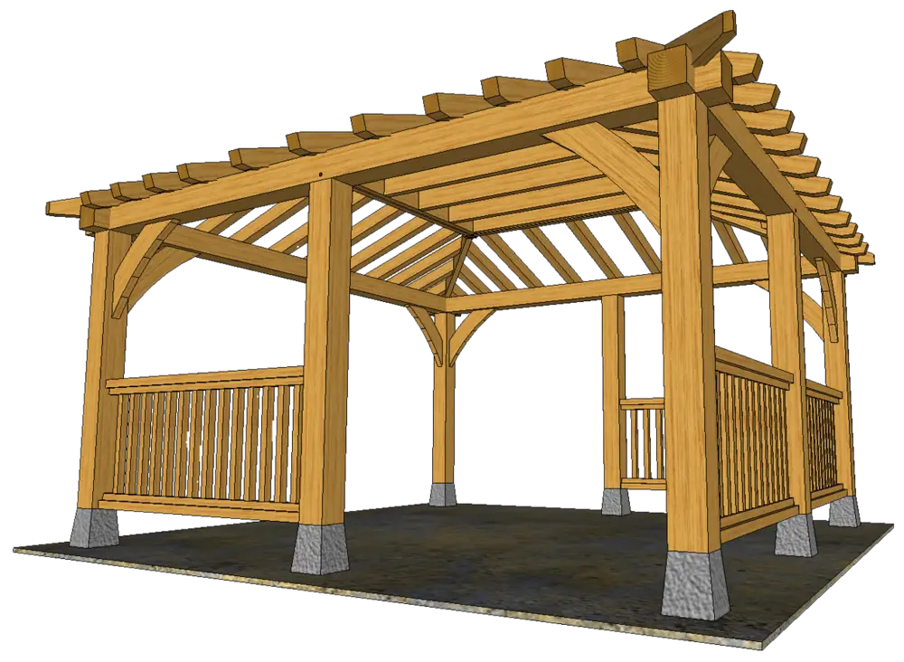 Wooden Gazebo Design for Outdoors