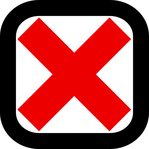Red Cross Symbol for Error or Prohibition