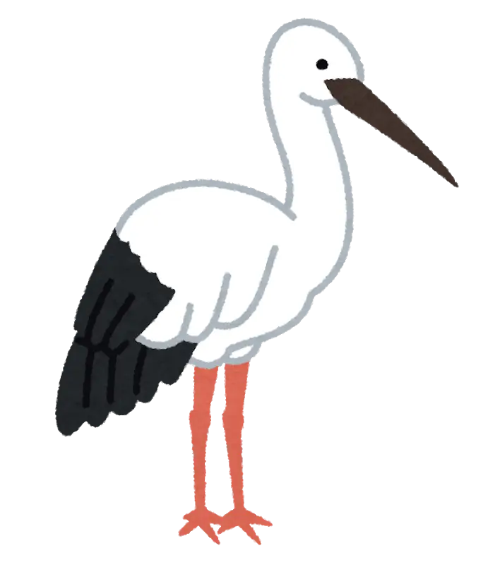 Cartoon Stork Illustration