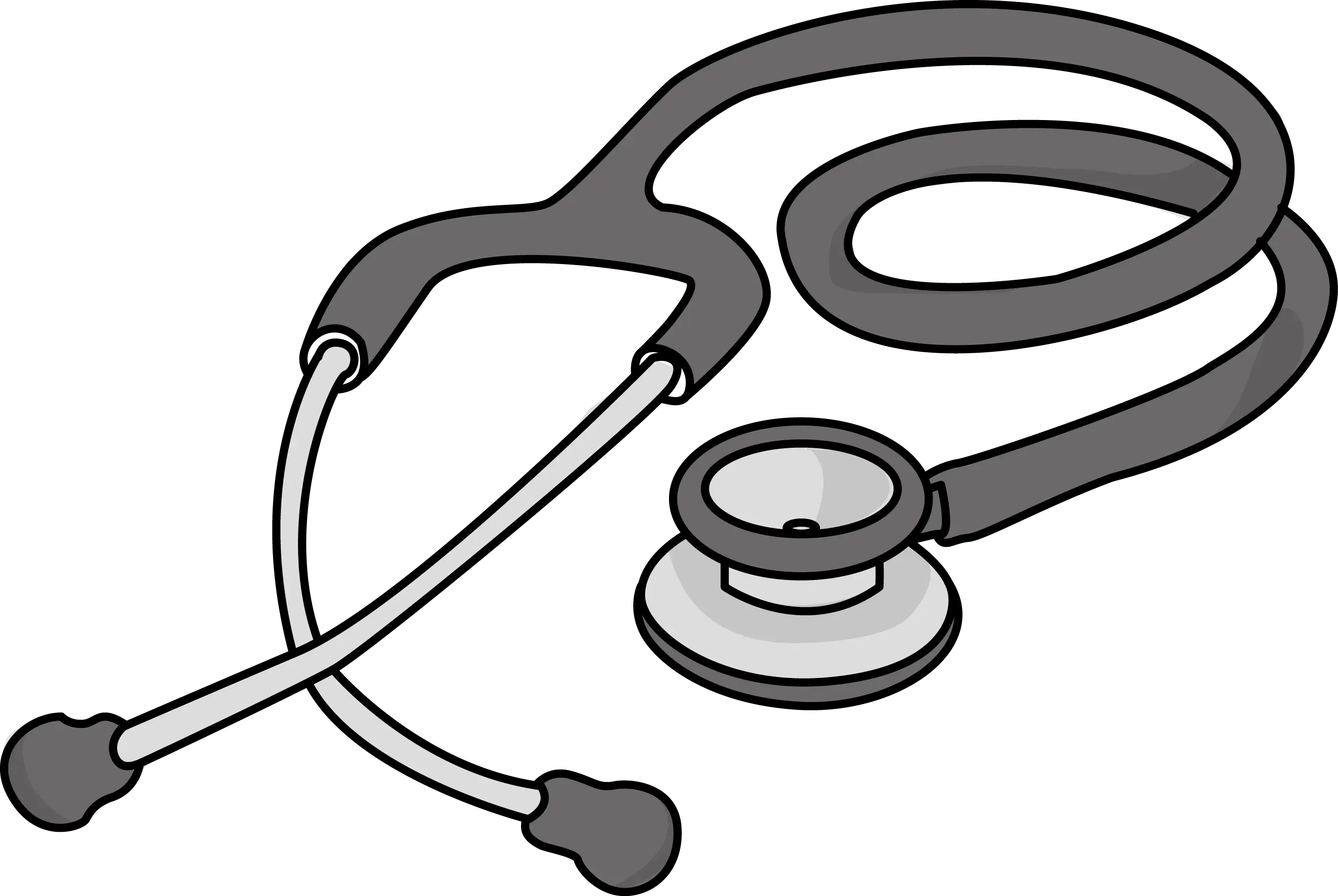 Illustrated Stethoscope for Medical Use