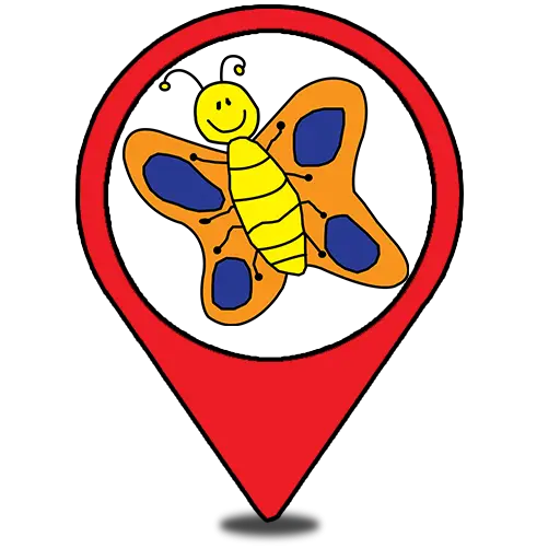 Butterfly in Map Pin