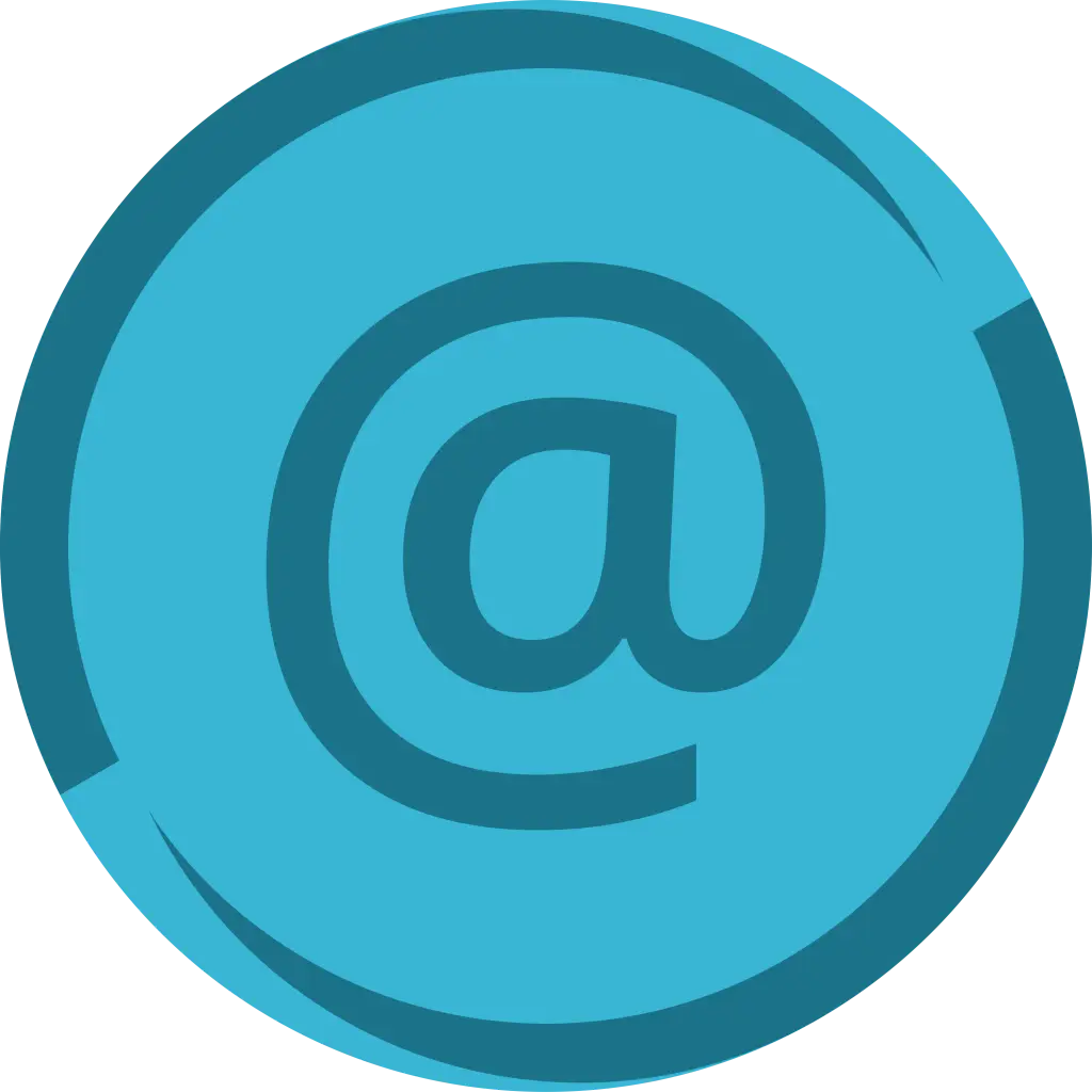 Blue @ Symbol for Digital Communication