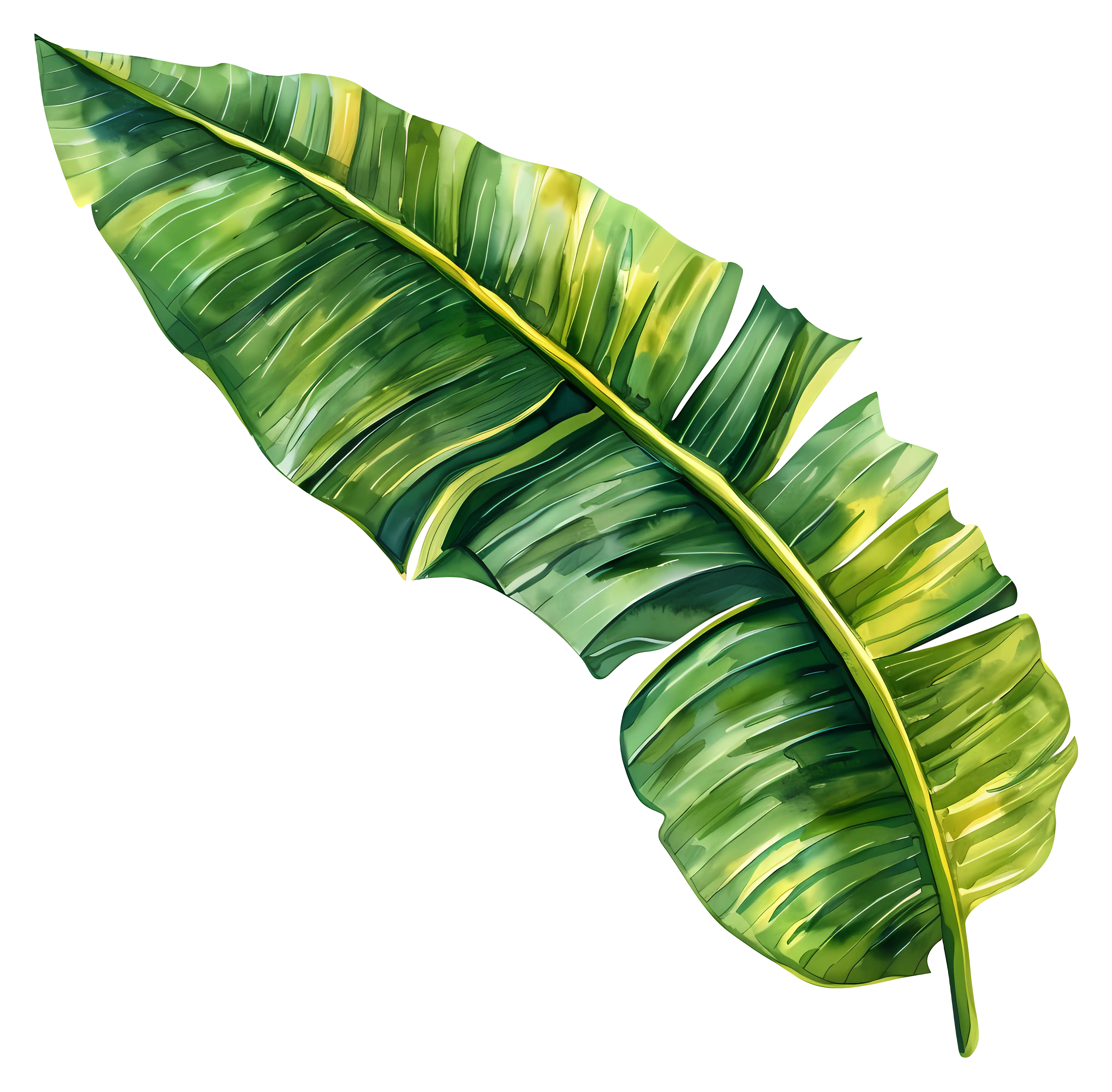 Illustrated Green Feather