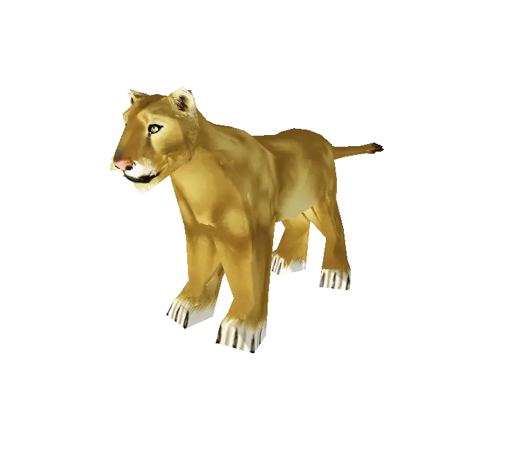 3D Illustration of a Lioness in Natural Pose