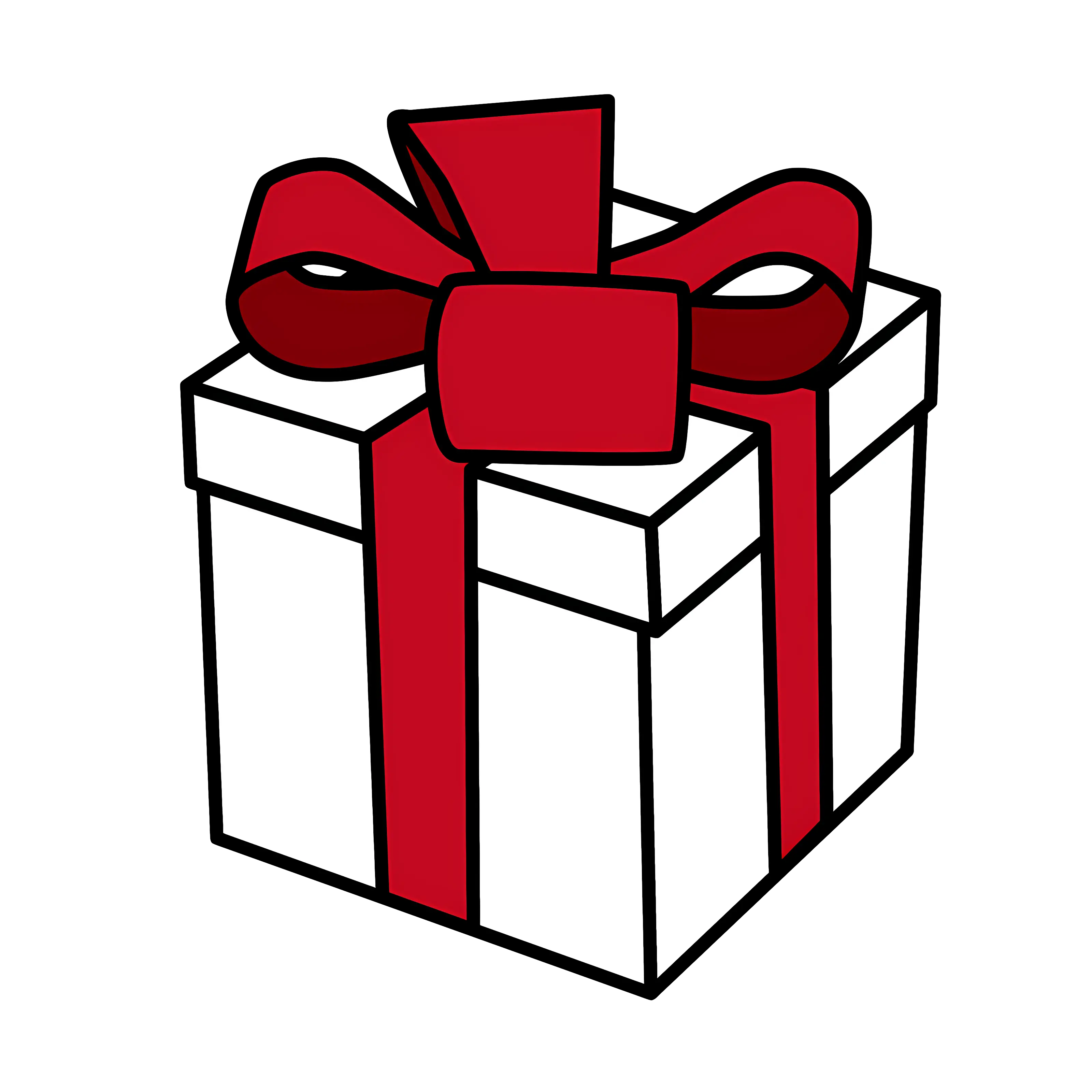 Gift Box with Red Ribbon