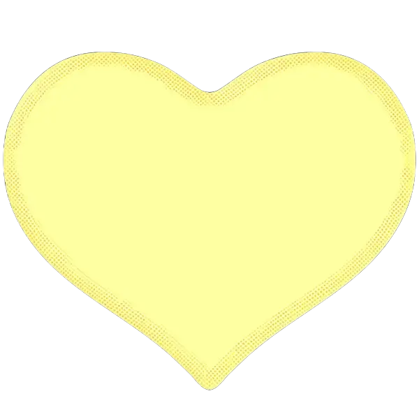 Bright Yellow Heart Shape Illustration