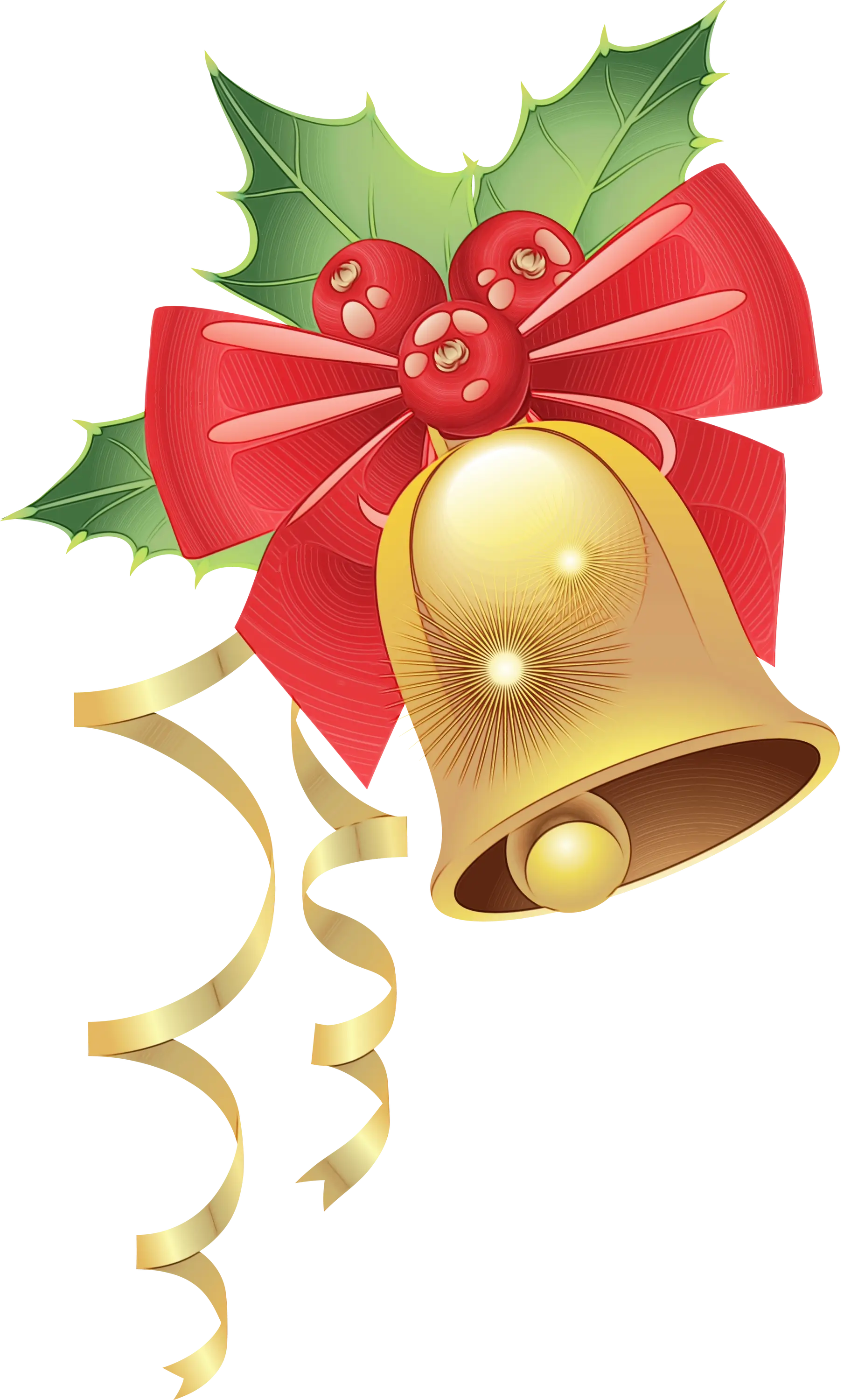 Golden Christmas Bell Decoration