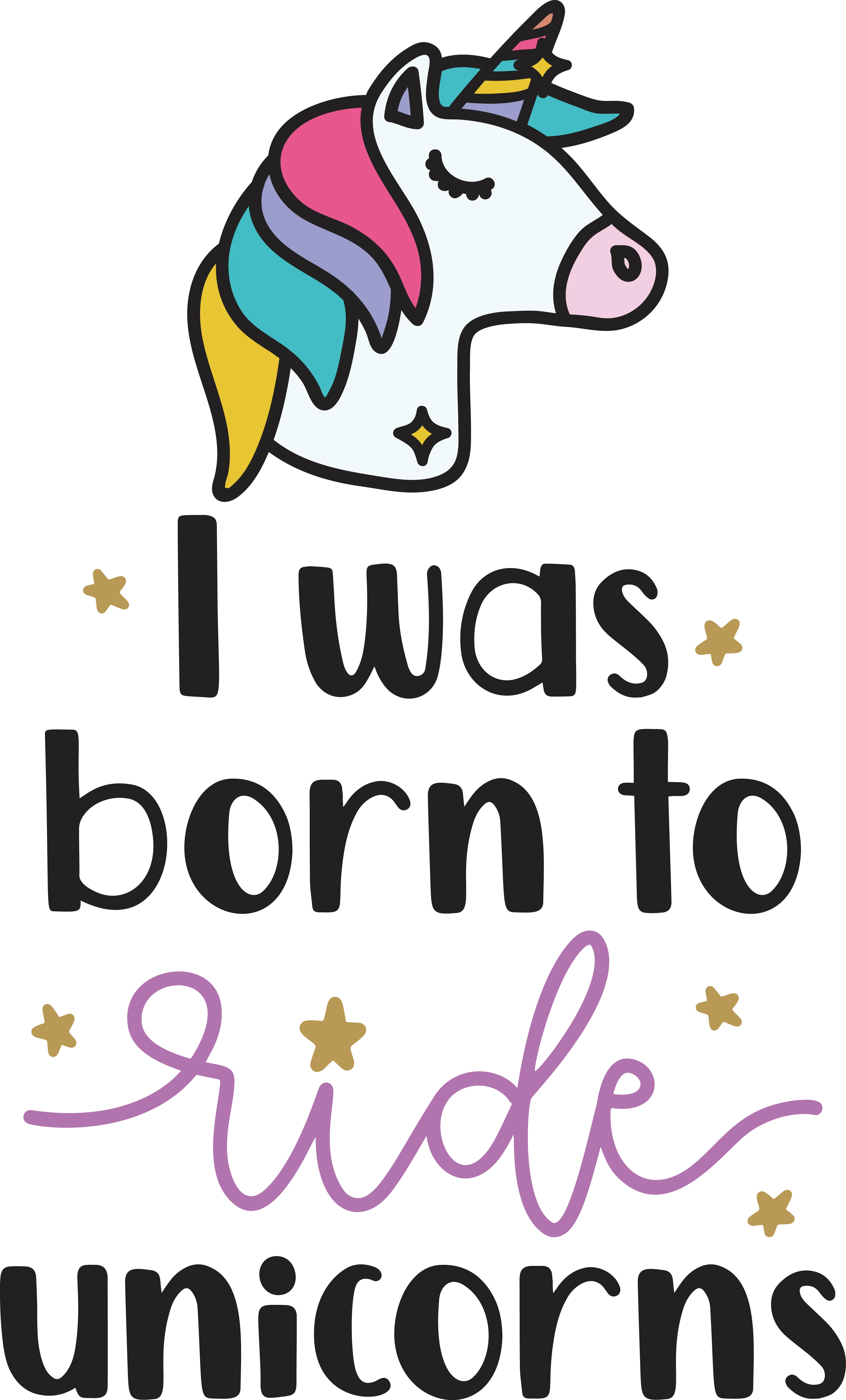 Unicorn Head with Motivational Quote
