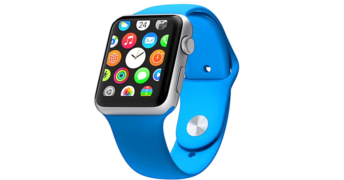 Smartwatch with Blue Strap