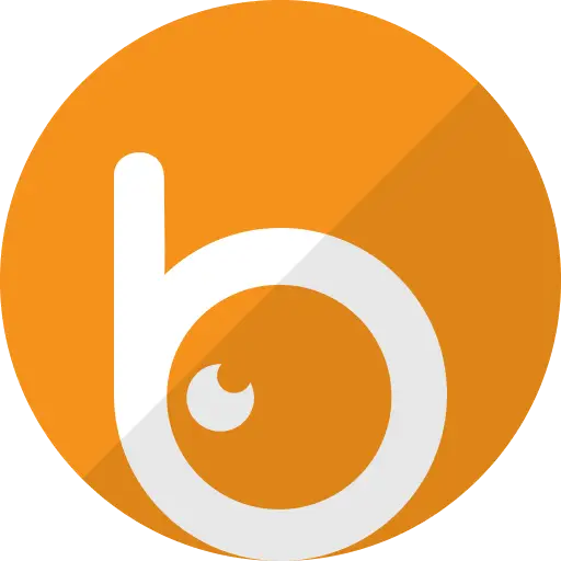 Orange Circular Logo with Letter B