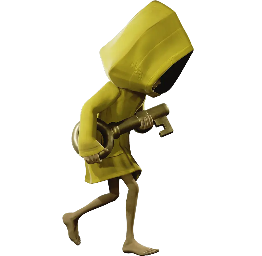 Hooded Character Holding a Key