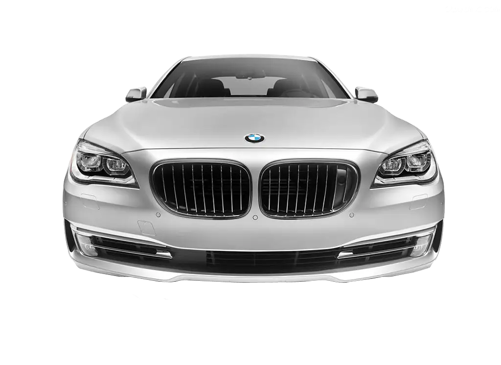 Front View of Silver BMW Car