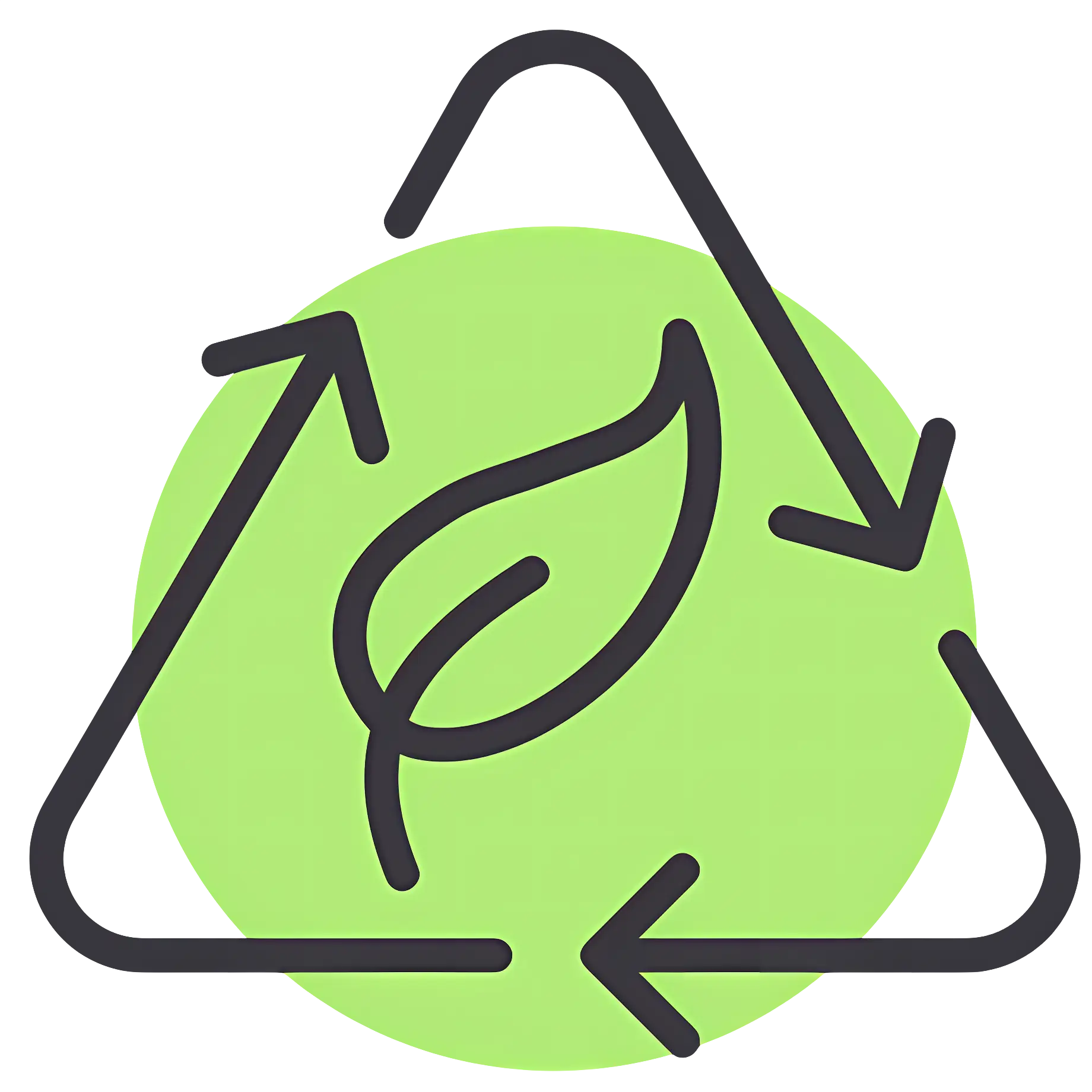 Recycling Symbol with Leaf